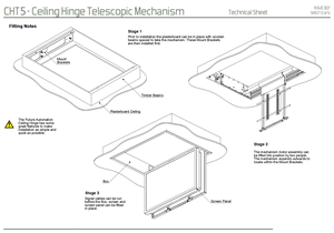 Lève-téléviseur de plafond motorisé moderne en acier avec conception escamotable et télécommande - Product Image 6