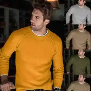2021 desiderio negozio on-line mens plain slim fit pullover maglione lavorato a maglia più il formato maglioni di stile casuale