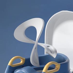 مرحاض التدريب على المرحاض للأطفال قابل للطي مقعد وعاء للأطفال كرسي للبس مع سلم مقعد قابل للضبط مرحاض مريح وآمن - Product Image 3