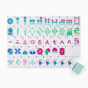 Lot de tuiles de mahjong américaines en acrylique à 4 couches, gravées sur mesure, très vendues, pour soirées de jeu et jeux <span class=keywords><strong>d</strong></span>'échecs - Product Image 2