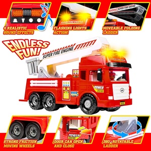 Camión de <span class=keywords><strong>Bomberos</strong></span> de <span class=keywords><strong>Juguete</strong></span> para Niños y Niñas de 3 Años - Gran Camión de <span class=keywords><strong>Bomberos</strong></span> de <span class=keywords><strong>Juguete</strong></span> con Escalera Extensible, Regalo de Coche de Rescate para Niños de 3 a 8 Años - Product Image 4