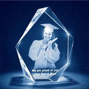 Danh dự của pha lê sáng tạo trang trí nội thất pha lê thủy tinh tảng băng hình dạng bảng hình ảnh khung ảnh màu trắng hình ảnh có sẵn - Product Image 2