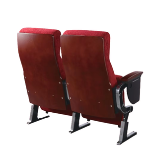 Sillas Plegables de Auditorio de Cuero Genuino Moderno y Duradero de Alta Calidad con Reposabrazos Extraíbles para Uso en Teatro, Escuela, Iglesia y Hotel - Product Image 4