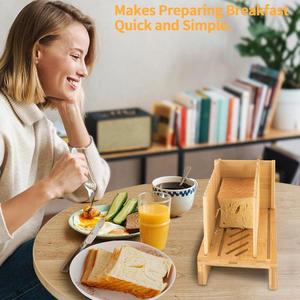 Eco-Friendly Bamboo Bread Slicer with Custom Logo - Premium Quality and Sustainable Design - Product Image 3