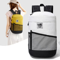 Sac à dos unisexe multifonctionnel imperméable et léger pour étudiant, sac à dos décontracté de sport avec poche en maille