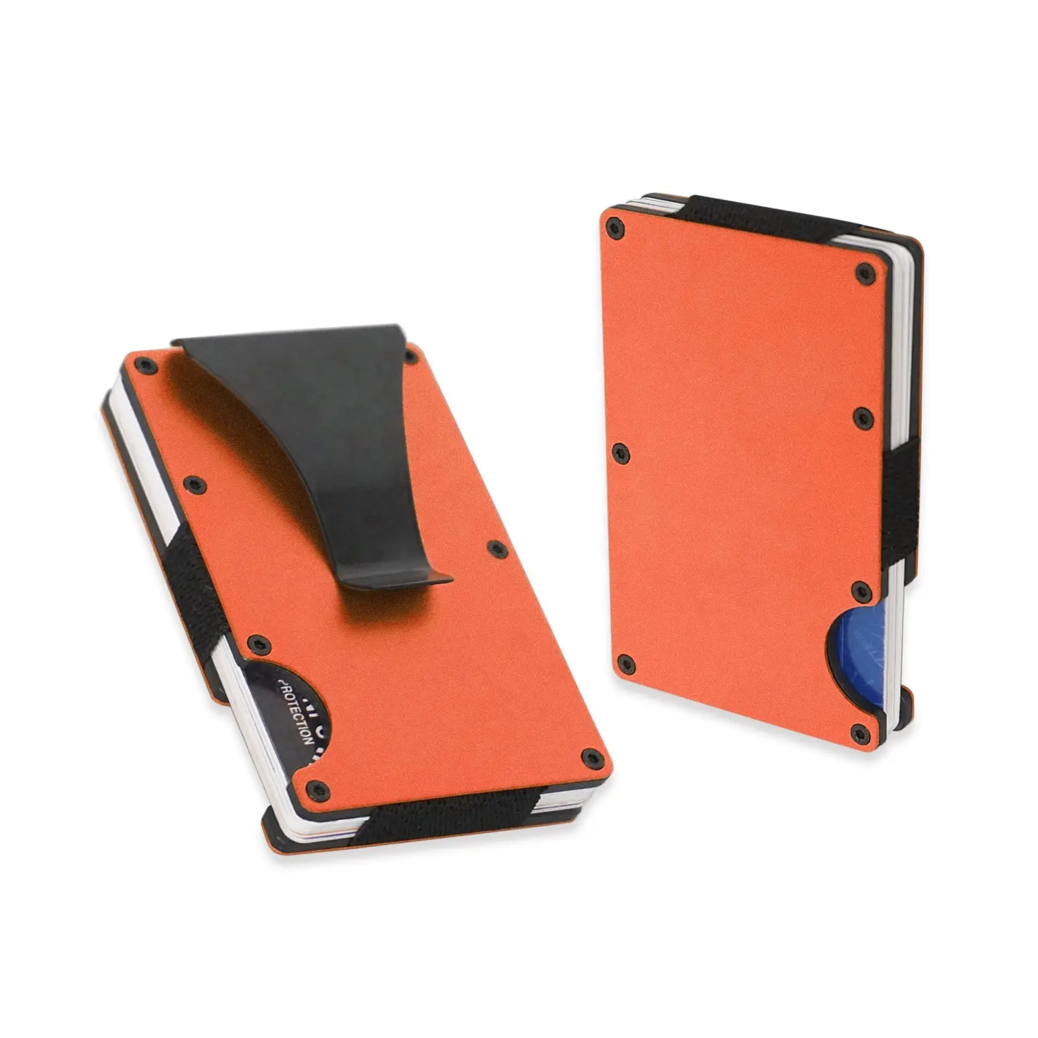 Алюминиевый металлический кошелек с передним карманом, держатель для карт, минималистичный кошелек и зажим для денег, тонкий RFID кошелек, держатель для карт