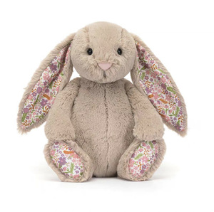 Jc White Pink Bonnie Rabbit Peluche Courte Créative et Confortable à Oreilles Florales, Mignonne, Rembourrée en Coton PP, 31-50cm, Vente en Gros pour Jeunes - Product Image 6