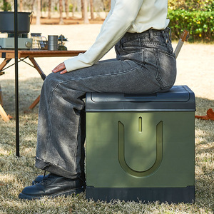 Inodoro Portátil para Exteriores, Campamentos y <span class=keywords><strong>Viajes</strong></span> en Auto, Inodoro Plegable Cuadrado Grande para Automóvil - Product Image 1