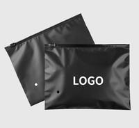Sac à fermeture éclair opaque noir en CPE, pochette à fermeture éclair mate non transparente pour vêtements, sous-vêtements, emballage de confidentialité, sac refermable