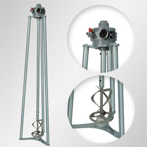 Equipo de mezcla de agitador neumático accionado por aire vertical de acero inoxidable y aluminio de calidad italiana con jaula protectora - Product Image 2