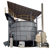 Réservoir/tambour de compostage, machine de compostage pour la production d'engrais organique, machine à retourner le fumier