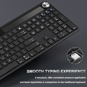 Teclado Solar Inalámbrico JOMAA de Tamaño Completo, Modo Dual, Delgado, Universal, USB Tipo-C, Capacitivo para PC, Laptop, <span class=keywords><strong>Mac</strong></span>, <span class=keywords><strong>Tablet</strong></span> - Product Image 6