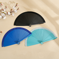Éventail pliant espagnol en bois de 19 cm, couleur unie, motifs personnalisés, pour spectacle, vente en gros, personnalisation pour fabricants