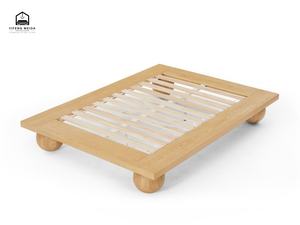 אורן סגנון המלכה מיטה מסגרת עתיק מינימליזם בית רהיטים <span class=keywords><strong>mdf</strong></span> עמיד מיטה מיטה מיטה מסגרת מלכה עץ אפר - Product Image 2