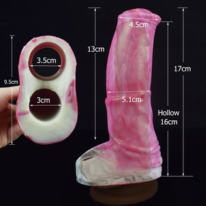 Funda de silicona suave con nudo para pene FRRK Fantasy Horse, extensor y agrandador de pene, jaula para pene multicolor, juguetes sexuales para hombres - Product Image 6