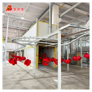 BZB Vollautomatische Pulverbeschichtungsanlage mit Überkopf-Förderband + Pulverbeschichtungskabine + Härtungsofen + Trockenofen - Product Image 5