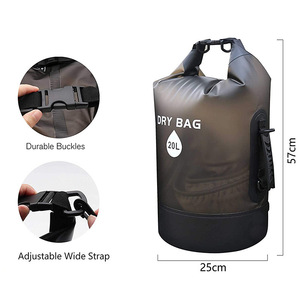 Transparent PVC Waterproof Dry Bag 10L With Phone Pocket Outdoor Swimming Beach Storage <b>Backpack</b> Unisex - Product Image 4
