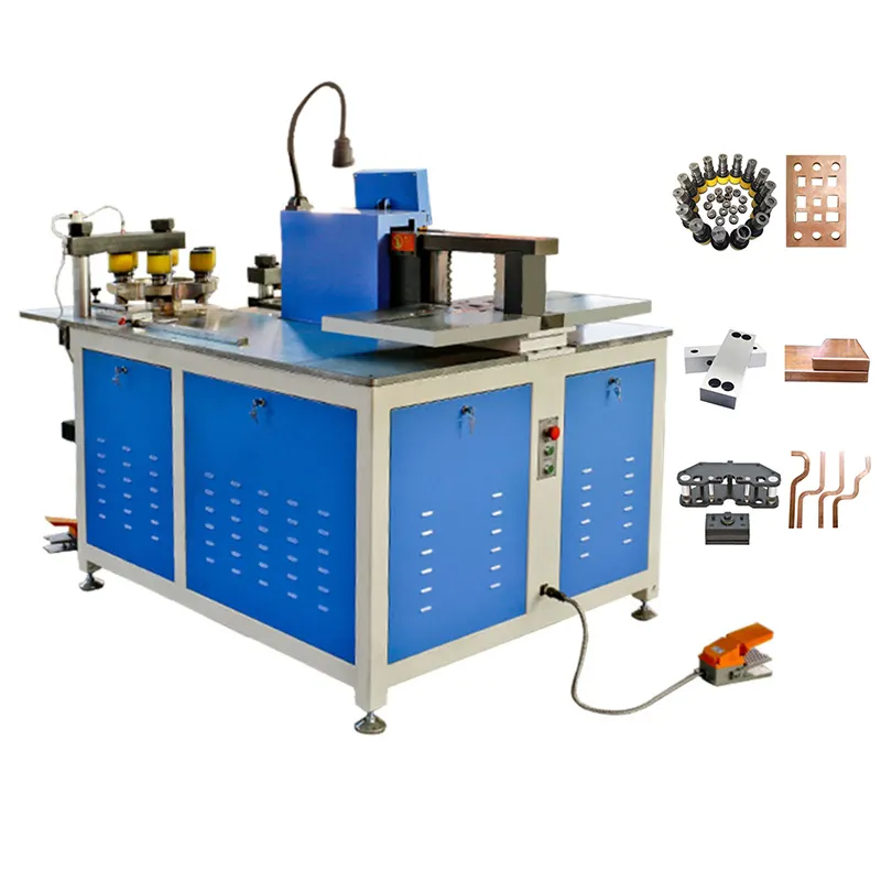 New High Precision Plc Cnc 3 In1 Copper Hydraulic Bar Bus Bar Machine Busbar Cutting Punching Bending Machine Busbar Machine