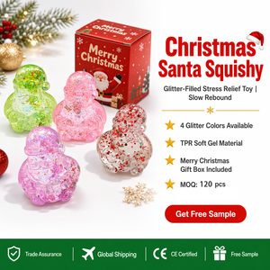 Southpeak Toy Mochi Hand Therapy Squishy Factory Anxiety Relief Tool for ADHD and Autism Sensory Christmas Santa Stress Toy - Product Image 1