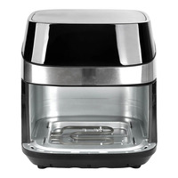Four à Friture Sans Huile Intelligent en Acier Inoxydable avec Écran LCD Numérique Carré, Moderne, pour une Cuisson Saine à Domicile