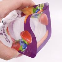 Pochette à bec à presser imprimée personnalisée sans BPA, fermeture à glissière rechargeable et réutilisable pour les aliments bio faits maison pour bébés et enfants