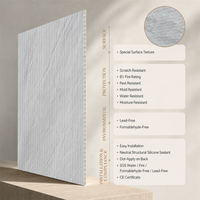 Panel Dinding SPC Tahan Api Bebas Formaldehida Tekstur Kaya Tahan Air untuk Pelapis Dinding Interior Modern Sekolah