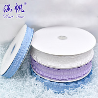 Ruban en polyester uni Hanfan à bord festonné, ruban coréen pour décorations de gâteaux, accessoires faits main pour boîtes cadeaux