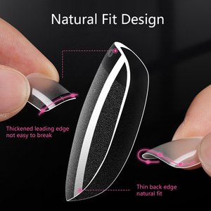 Nouveau produit : 240 capsules/boîte de capsules transparentes semi-mates carrées et circulaires pour ongles artificiels, embouts d'ongles - Product Image 4