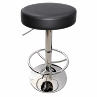 Tabouret de bar moderne chromé avec siège pivotant, réglage de la hauteur par vérin à gaz, base ronde, pour îlot de cuisine, bar à domicile, salle à manger, décoration