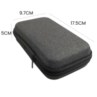 Étui de rangement de voyage à fermeture éclair en EVA rigide pour câble de batterie externe - Durable, étanche, antichoc, portable 17,5x10x5cm