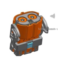 Connecteurs EV FHV 2 pôles HVIL 23A-500A 3000V AC 10/25/35/50mm IP67B Matériau PA66 Connexion à verrouillage Luckyconnectors