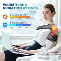 Masseur électrique sans fil pour le genou, soulagement de la douleur, rechargeable, chauffant, vibrant, enveloppant pour le coude et l'épaule, ceinture de massage articulaire