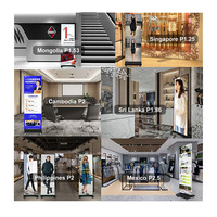 Écran LED publicitaire portable sur pied, affiche LED P1.2 P1.5 P1.8, mur LED vertical, affiche LED intérieure Wifi, écran d'affichage LED