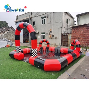 Piste de course gonflable à impression de logo personnalisée, piste gonflable <span class=keywords><strong>quad</strong></span> de kart stimulant - Product Image 1