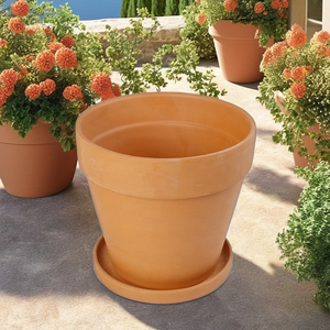 Jardinière en céramique de <span class=keywords><strong>terre</strong></span> <span class=keywords><strong>cuite</strong></span> de <span class=keywords><strong>grande</strong></span> taille écologique avec trou de drainage Pot de fleurs de jardin pour plantes succulentes Décoration d'intérieur - Product Image 1