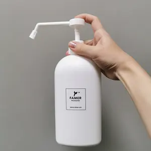 Fles Shampoo Pe Plastic 500Ml 800Ml Aangepaste Oppervlakte Afdrukken Huidverzorging Pomp Vloeibare Shampoo Flessen