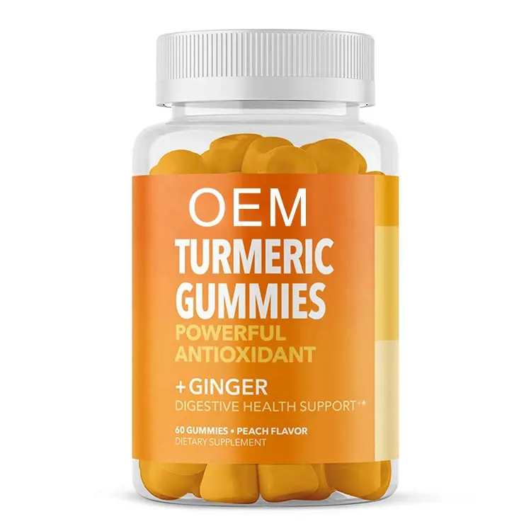 OEM high quality turmeric supplement gummies pure turmeric vitamin c serum turmeric gummies