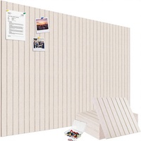 Panneaux acoustiques modernes en PET rainurés, imperméables, ignifuges, pour la décoration murale des bureaux, hôtels, appartements et graphismes.