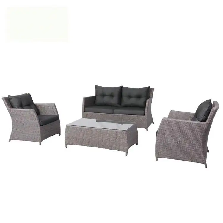 4pcs Delicate Wicker Outdoor Lounge Sofa Furniture Setting