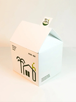 Boîte d'emballage créative en carton blanc en forme de maison pour café filtre, boîte à cartes pour filtre à café en papier