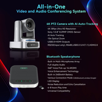 Système de Conférence Complet - Caméra de Conférence 4K à Zoom Optique 10X avec Suivi Automatique + Microphone Sans Fil pour Réunions en Ligne