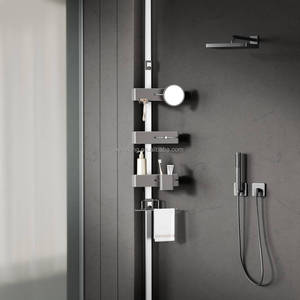 WIREKING Étagère de Douche d'Angle 5-en-1 à Fixation sans Perçage, Organisateur de Salle de Bain Autoportant - Product Image 1