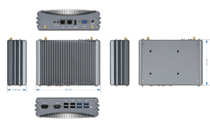 Ktb 422-8u mini máy tính để bàn máy tính không quạt công nghiệp máy vi tính 2lan 2com 8usb Giao diện hiển thị kép CPUi7-8665U thứ 7/I7-8560U - Product Image 6