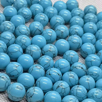 Perles de turquoise en pierres précieuses naturelles de 8mm Perles de pierre non percées et à moitié percées Catégorie Produit