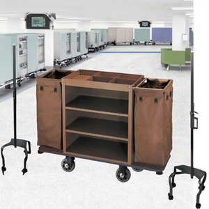 Carrito de Limpieza Multifuncional de Plástico ABS con Cuatro Ruedas, Capacidad de 60L, Diseño Ecológico, Marco de Hierro, Cubos Metálicos para Limpieza - Product Image 3