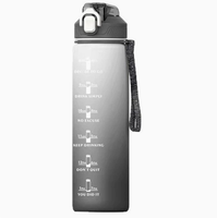 Bouteille d'eau de sport grande capacité en PC de qualité alimentaire, dégradée, portable pour le cyclisme