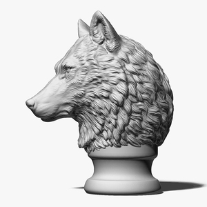 Tùy Chỉnh Thiết Kế Animal Head Tượng Thép Không Gỉ Polyresin Resin <span class=keywords><strong>Wolf</strong></span> Head Điêu Khắc - Product Image 2