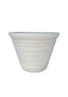 Pot de fleurs moderne en plastique PP, brillant, côtelé, cylindrique, durable, léger, avec trou de drainage, personnalisation de la couleur, pour intérieur