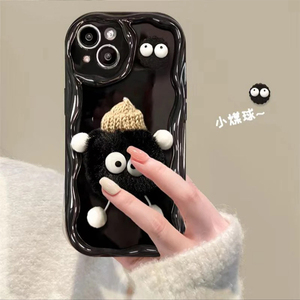 Coque de Téléphone pour Fille de Style Coréen Tendance Instagram en Peluche et Silicone TPU avec Protection Complète de l'Appareil Photo pour <span class=keywords><strong>iPhone</strong></span> 17 Pro Max 16 Plus 15 14 - Product Image 5