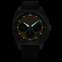 Montre de plongée à quartz STC-F04Q Sports Titanium Retro Chronograph Dial Sapphire Glass Super Luminous FKM Straps Watch